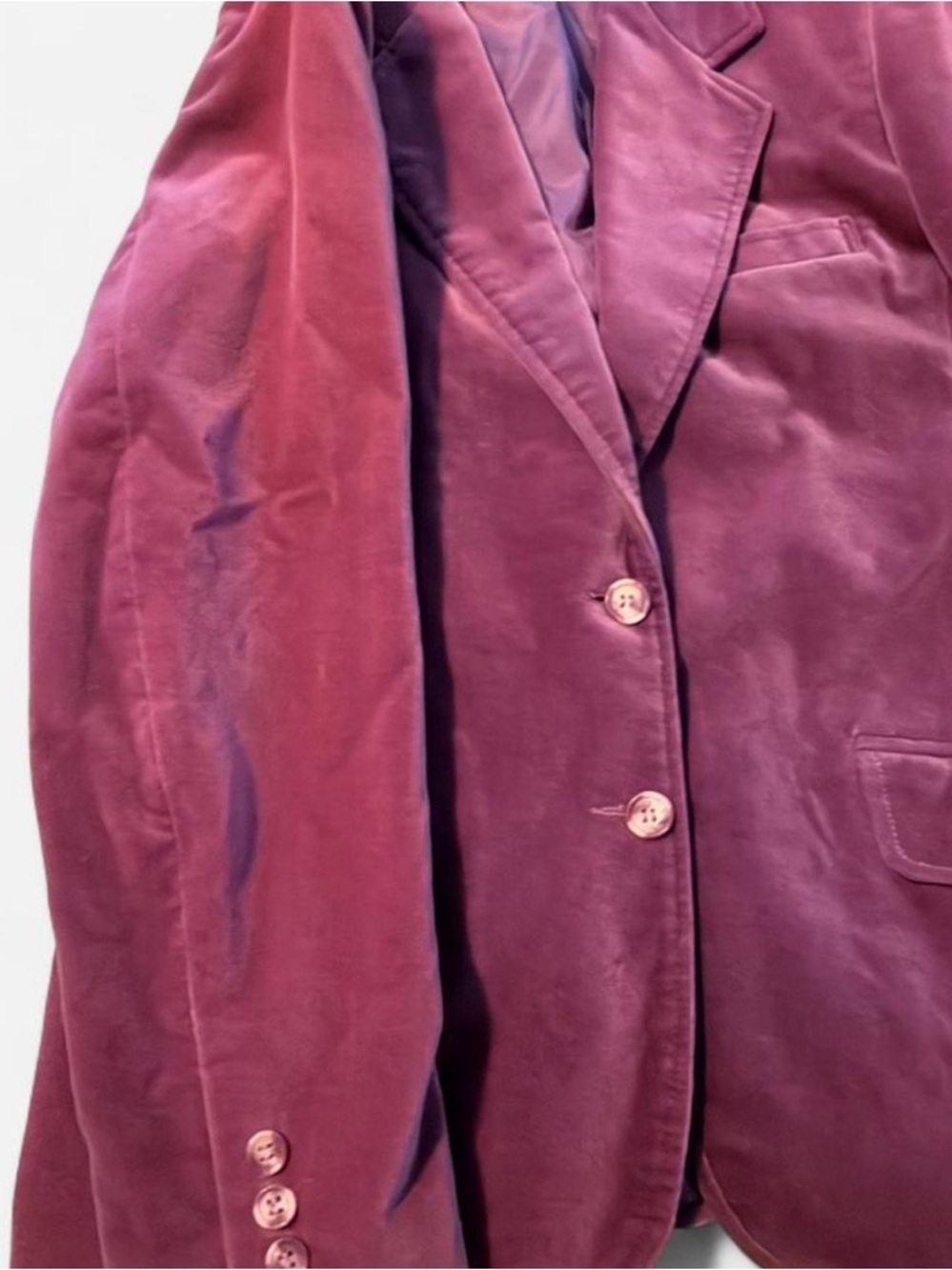 Vintage Leslie Fay Personal Velvet Jacket, Mauve, Size 14 (Fits Modern 10–12) - Picture 7 of 8